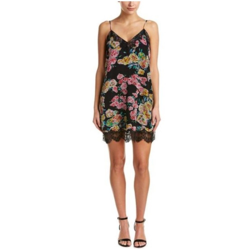 Ella Moss Black Floral Lace Dress